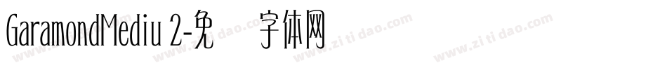 GaramondMediu 2字体转换